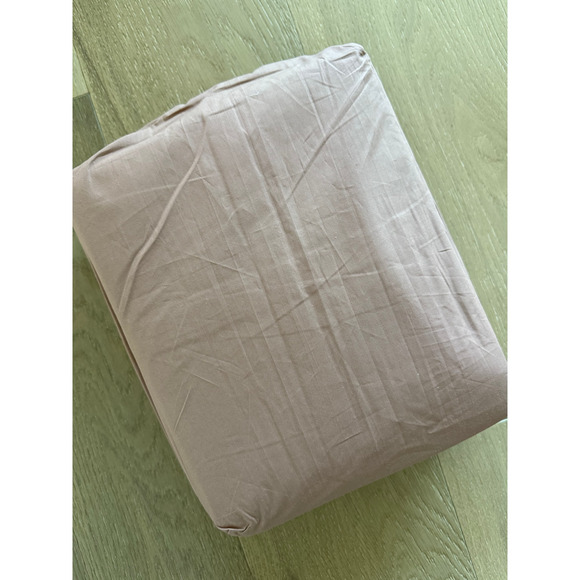 New Luxury Quince Organic Cotton Percale Sheet Set King Clay - Picture 4 of 4